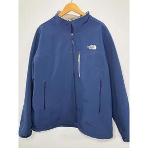 The North Face Apex Bionic Softshell Windwall Jacket Blue Zip Active Gear XXL